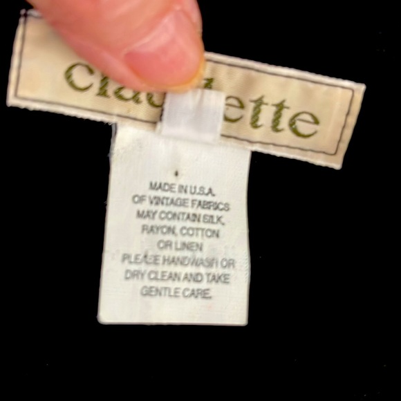 Velvet long duster with fur collar. Large buttons. Beautiful! - Picture 6 of 6